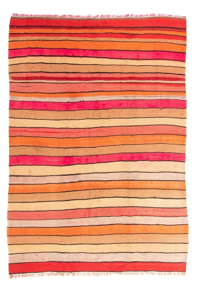 Kelimteppe - Gammelt - 200 x 135 cm - flerfarget