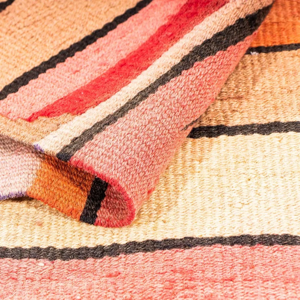 Kelimteppe - Gammelt - 200 x 135 cm - flerfarget