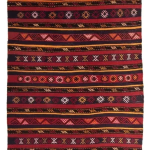 Kelimteppe - Gammelt - 210 x 140 cm - flerfarget