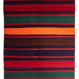 Kelimteppe - Gammelt - 210 x 175 cm - flerfarget