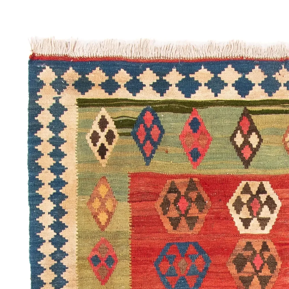 Kelimteppe - Gammelt - 230 x 150 cm - flerfarget