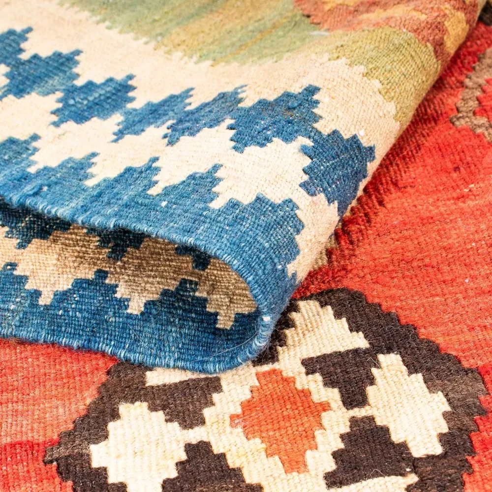 Kelimteppe - Gammelt - 230 x 150 cm - flerfarget