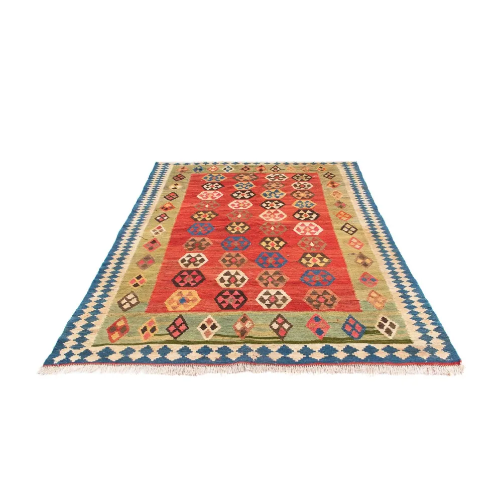 Kelimteppe - Gammelt - 230 x 150 cm - flerfarget