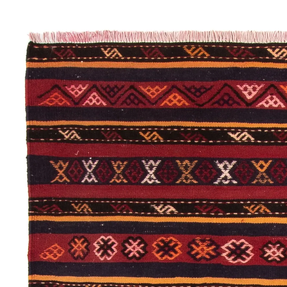 Kelimteppe - Gammelt - 250 x 145 cm - flerfarget