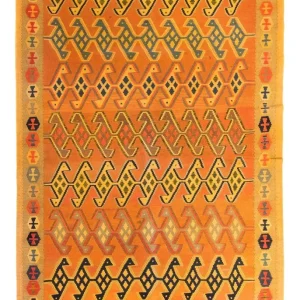 Kelimteppe - Gammelt - 250 x 180 cm - flerfarget