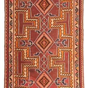 Kelimteppe - Gammelt - 285 x 180 cm - flerfarget