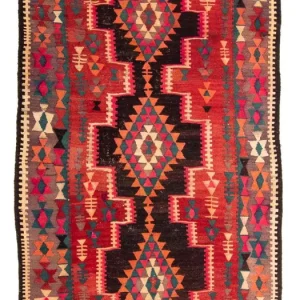 Kelimteppe - Gammelt - 290 x 150 cm - flerfarget