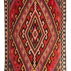Kelimteppe - Gammelt - 307 x 188 cm - flerfarget