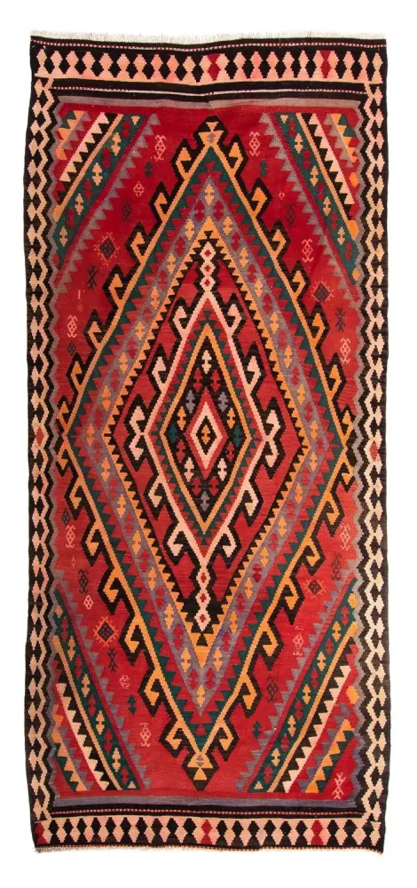 Kelimteppe - Gammelt - 307 x 188 cm - flerfarget