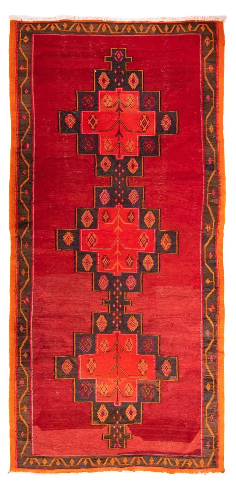 Kelimteppe - Gammelt - 310 x 160 cm - flerfarget