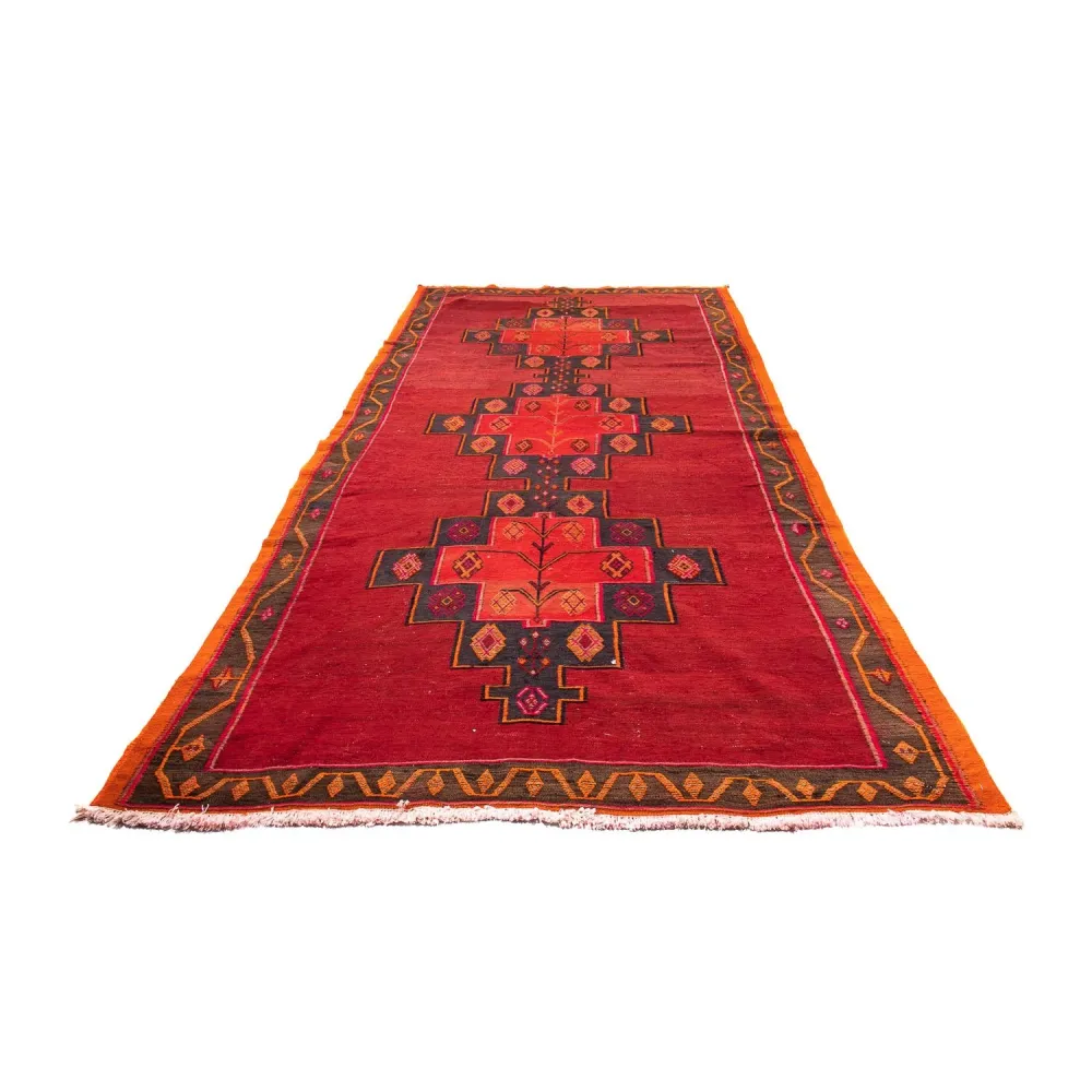 Kelimteppe - Gammelt - 310 x 160 cm - flerfarget