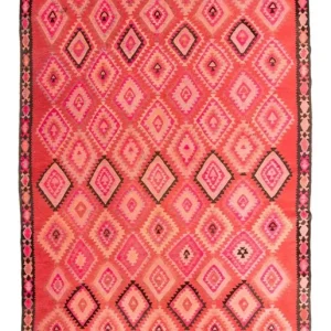 Kelimteppe - Gammelt - 350 x 195 cm - flerfarget
