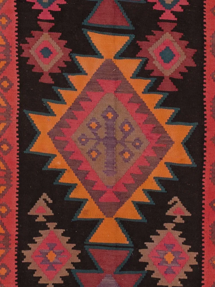 Kelimteppe - Gammelt - 360 x 150 cm - karamell