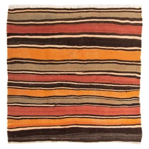 Kelimteppe - Gammelt square - 155 x 155 cm - flerfarget