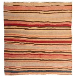 Kelimteppe - Gammelt square - 160 x 160 cm - flerfarget