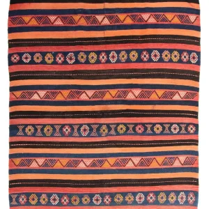 Kelimteppe - Gammelt square - 180 x 150 cm - flerfarget