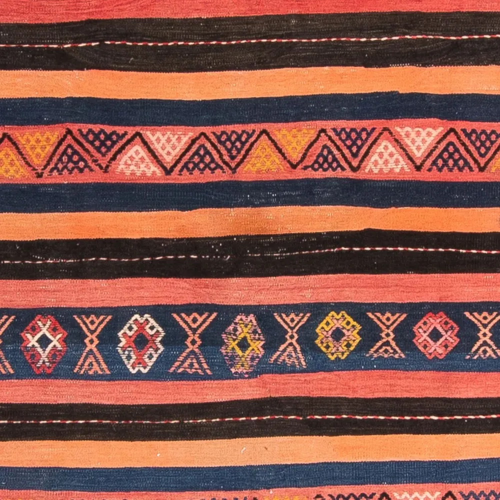 Kelimteppe - Gammelt square - 180 x 150 cm - flerfarget