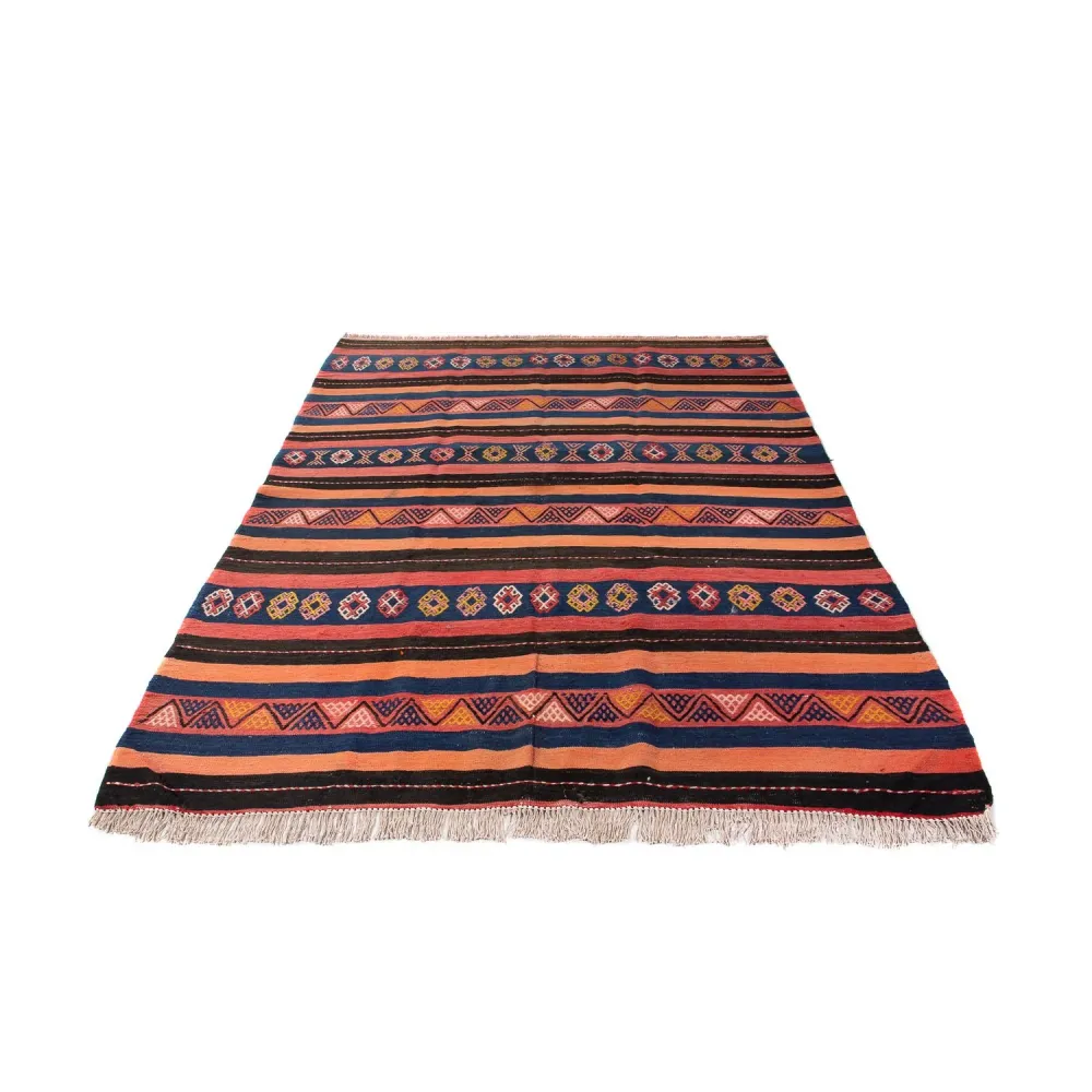 Kelimteppe - Gammelt square - 180 x 150 cm - flerfarget