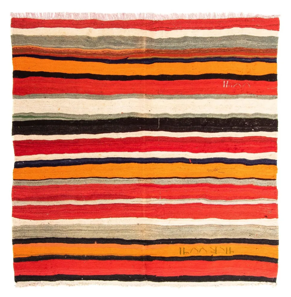 Kelimteppe - Gammelt square - 190 x 180 cm - flerfarget