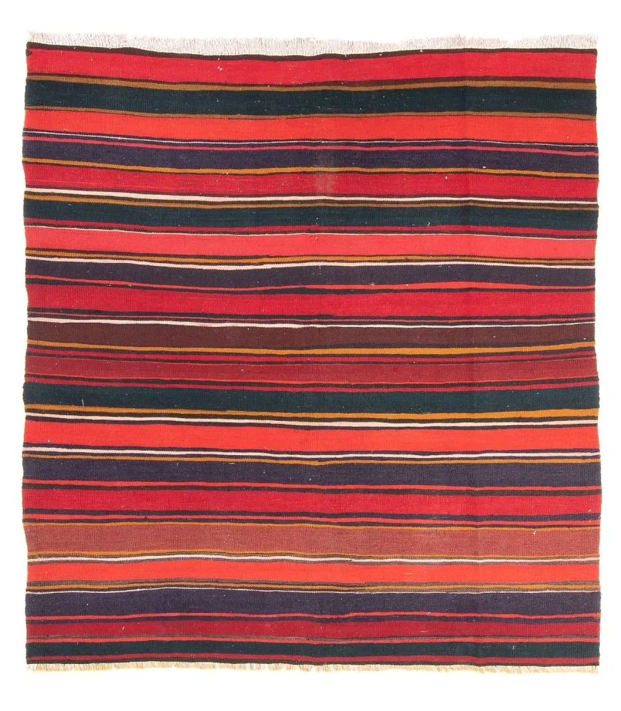 Kelimteppe - Gammelt square - 215 x 190 cm - flerfarget