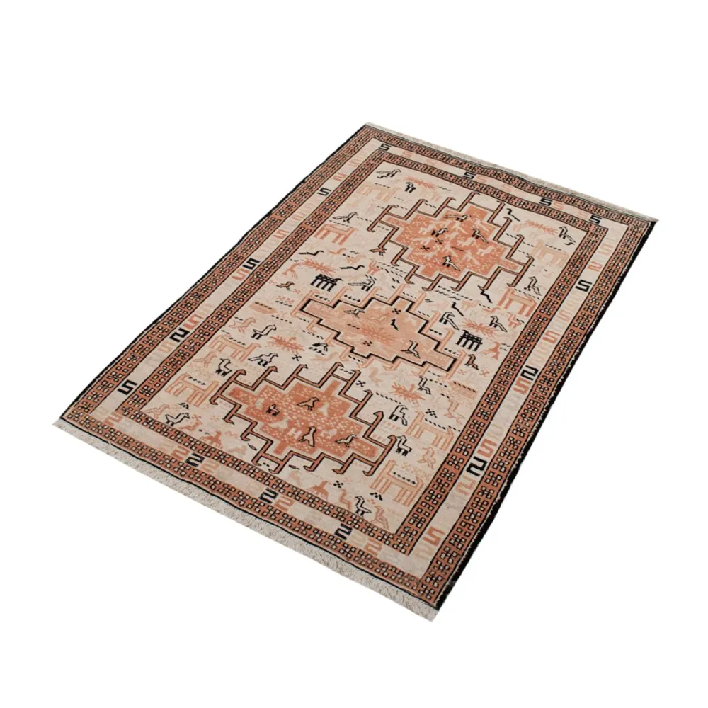 Kelimteppe - Orientalsk - 100 x 71 cm - beige