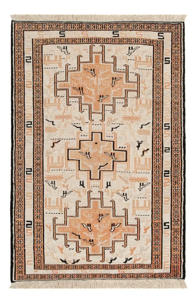 Kelimteppe - Orientalsk - 101 x 65 cm - beige