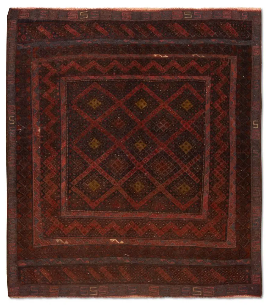 Kelimteppe - Orientalsk - 139 x 118 cm - brun