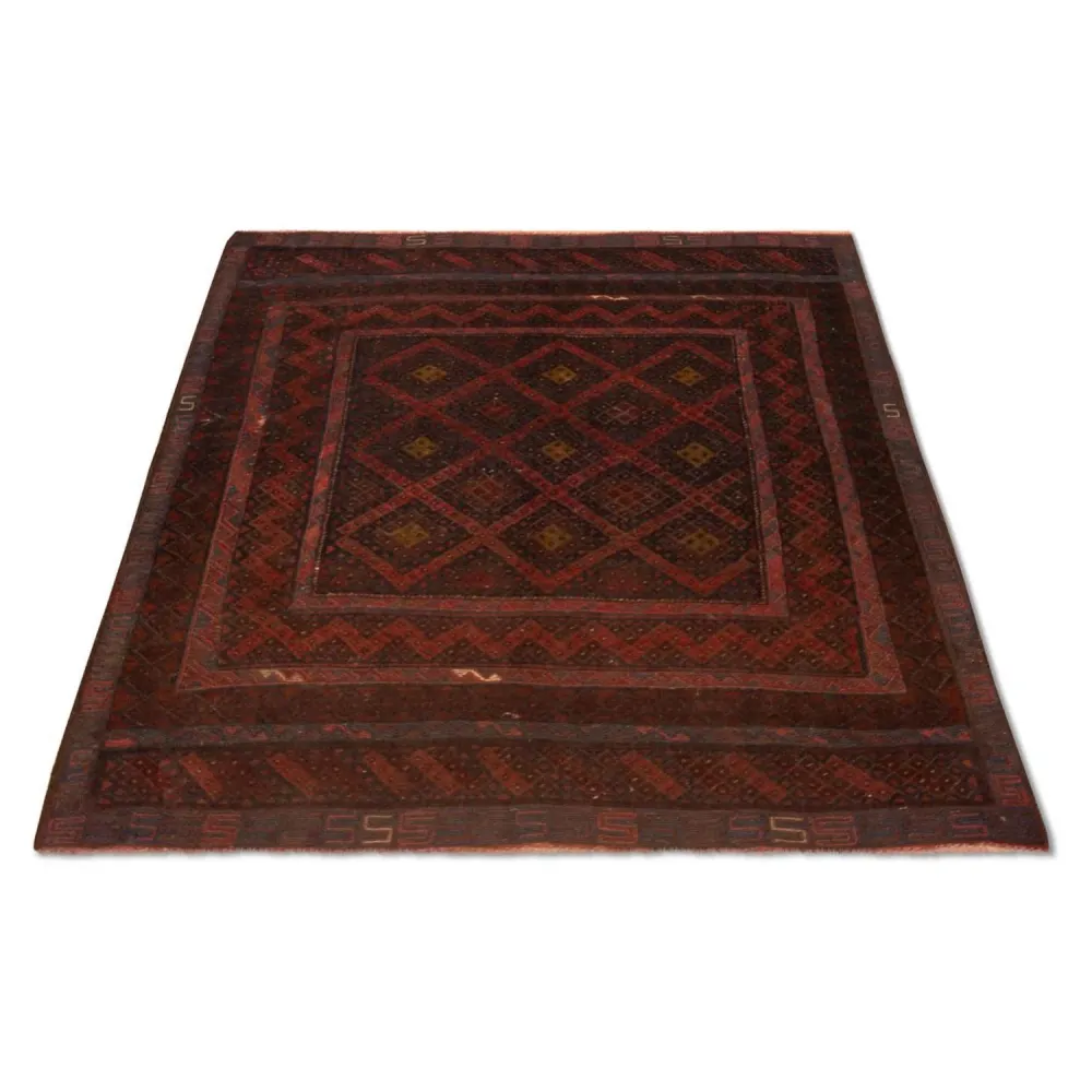Kelimteppe - Orientalsk - 139 x 118 cm - brun