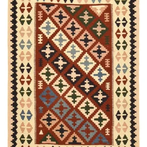 Kelimteppe - Orientalsk - 142 x 100 cm - flerfarget