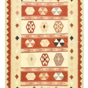 Kelimteppe - Orientalsk - 145 x 100 cm - flerfarget