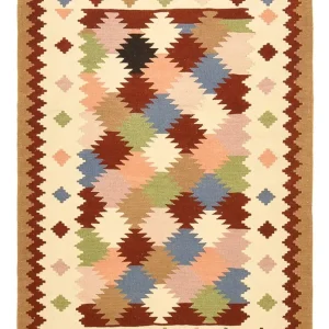 Kelimteppe - Orientalsk - 145 x 106 cm - flerfarget