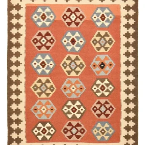 Kelimteppe - Orientalsk - 146 x 100 cm - flerfarget
