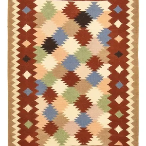 Kelimteppe - Orientalsk - 146 x 100 cm - flerfarget