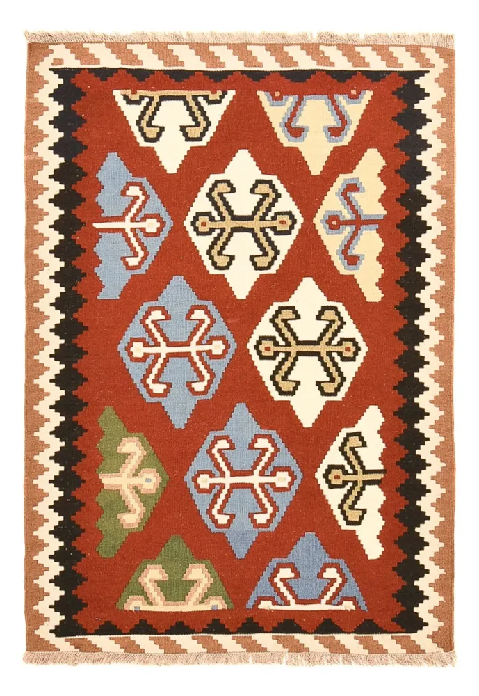 Kelimteppe - Orientalsk - 146 x 100 cm - flerfarget