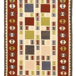 Kelimteppe - Orientalsk - 146 x 102 cm - flerfarget