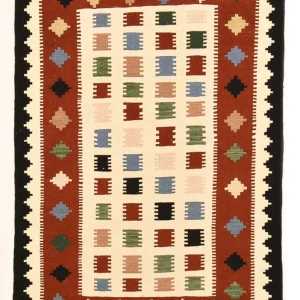Kelimteppe - Orientalsk - 146 x 103 cm - flerfarget