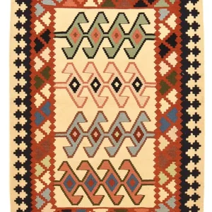 Kelimteppe - Orientalsk - 147 x 105 cm - flerfarget