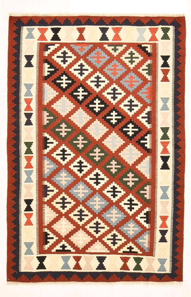 Kelimteppe - Orientalsk - 155 x 100 cm - flerfarget