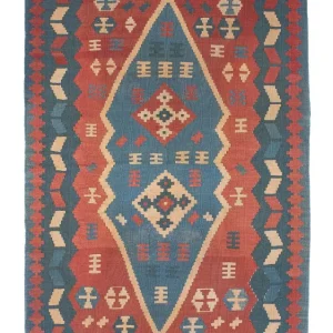 Kelimteppe - Orientalsk - 167 x 114 cm - blå