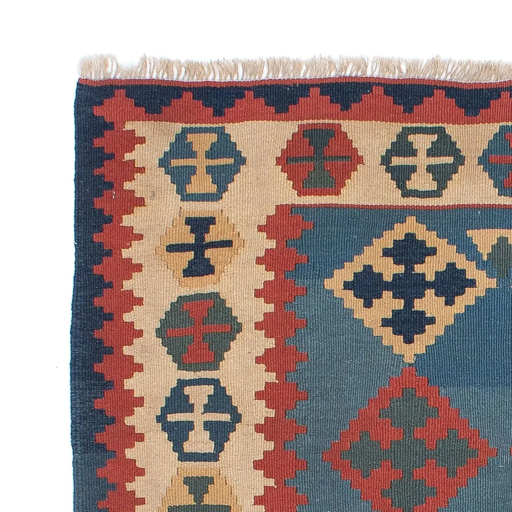 Kelimteppe - Orientalsk - 171 x 118 cm - blå