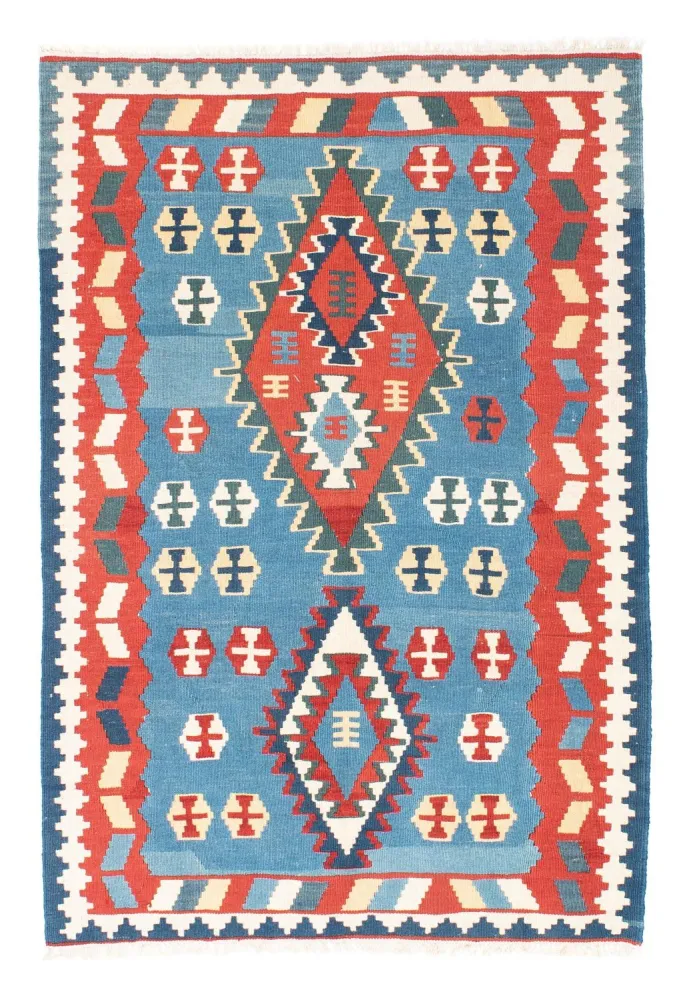 Kelimteppe - Orientalsk - 173 x 118 cm - blå