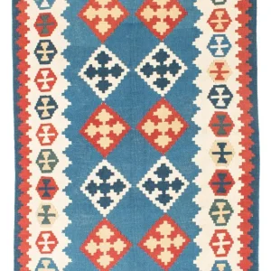 Kelimteppe - Orientalsk - 177 x 117 cm - blå