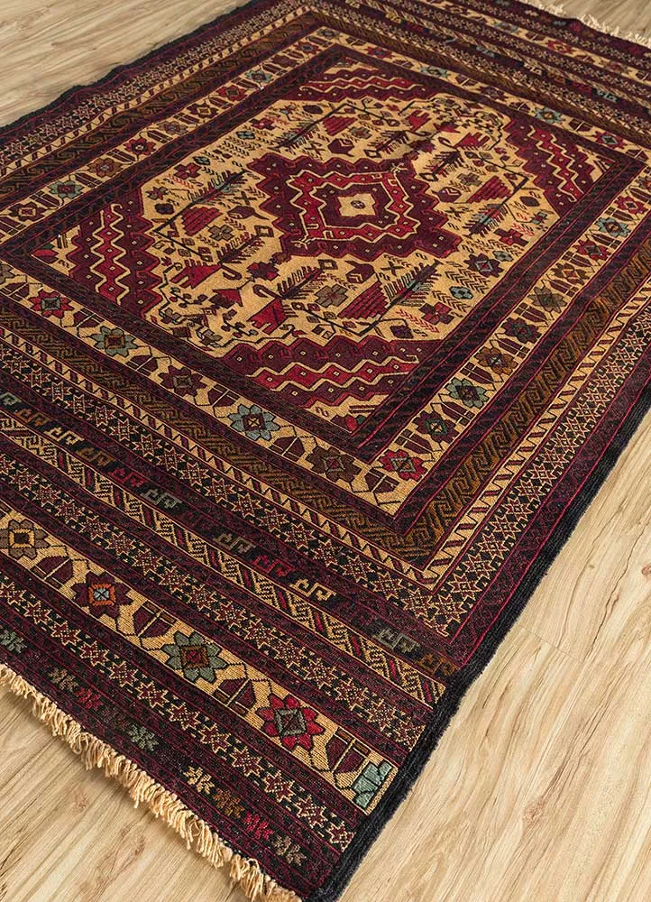 Kelimteppe - Orientalsk - 180 x 120 cm - oransje