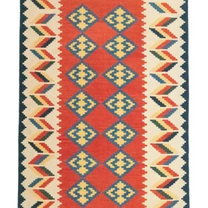 Kelimteppe - Orientalsk - 180 x 120 cm - oransje