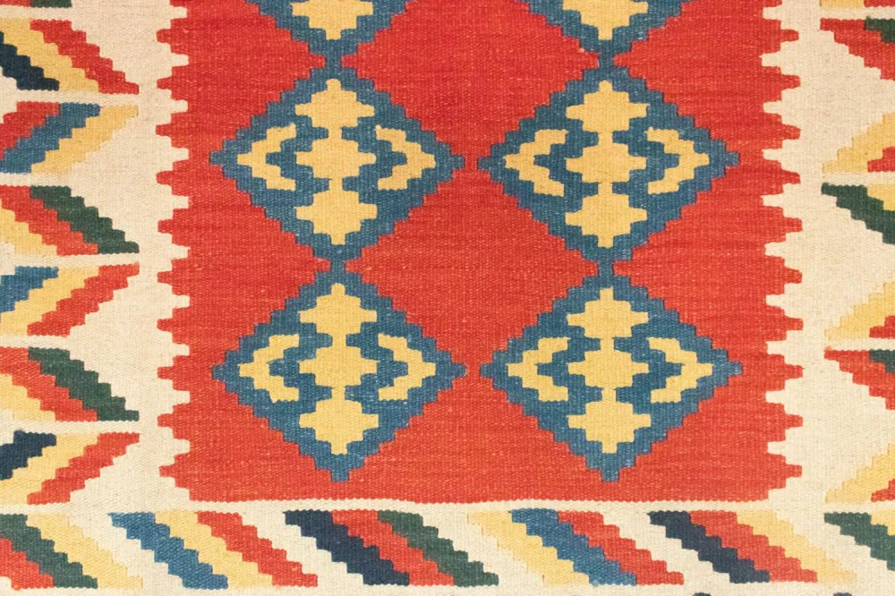 Kelimteppe - Orientalsk - 180 x 120 cm - oransje