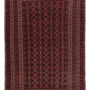 Kelimteppe - Orientalsk - 180 x 130 cm - mørk rød