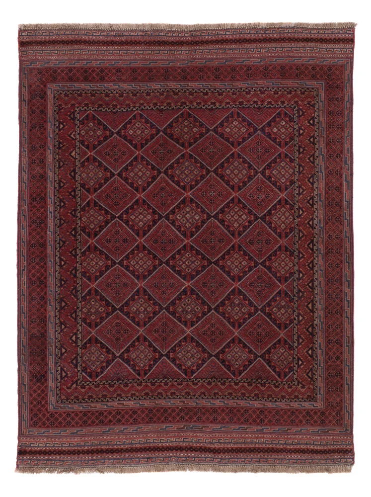 Kelimteppe - Orientalsk - 180 x 131 cm - mørk rød