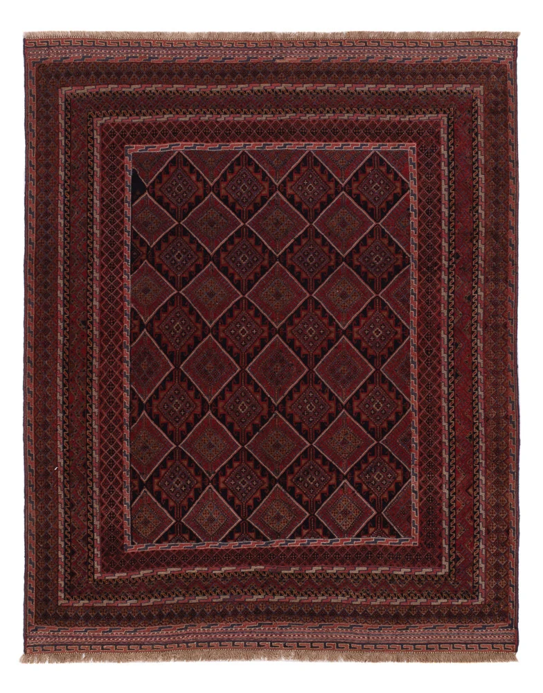 Kelimteppe - Orientalsk - 180 x 141 cm - mørk rød