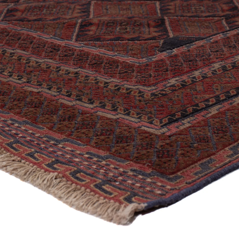 Kelimteppe - Orientalsk - 180 x 141 cm - mørk rød