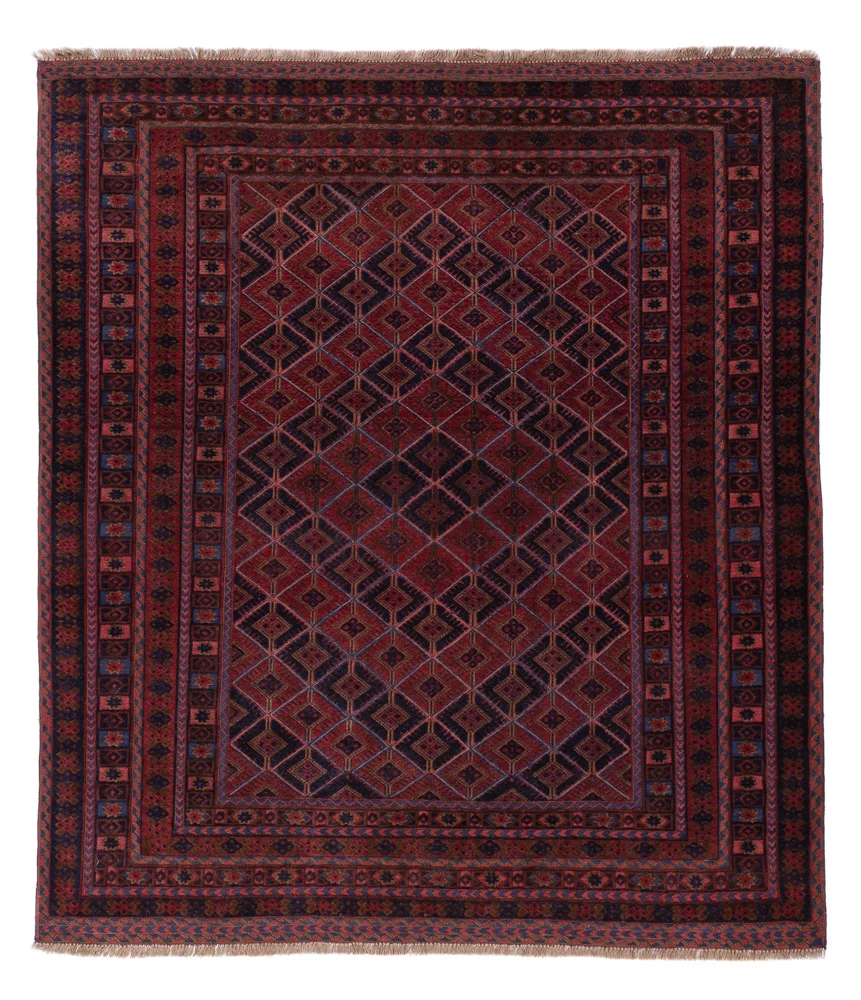 Kelimteppe - Orientalsk - 182 x 155 cm - mørk rød